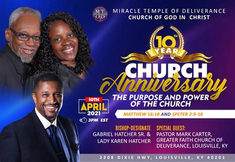 2021 Church Anniversary Celebrating 10 Years Miracle Temple Of