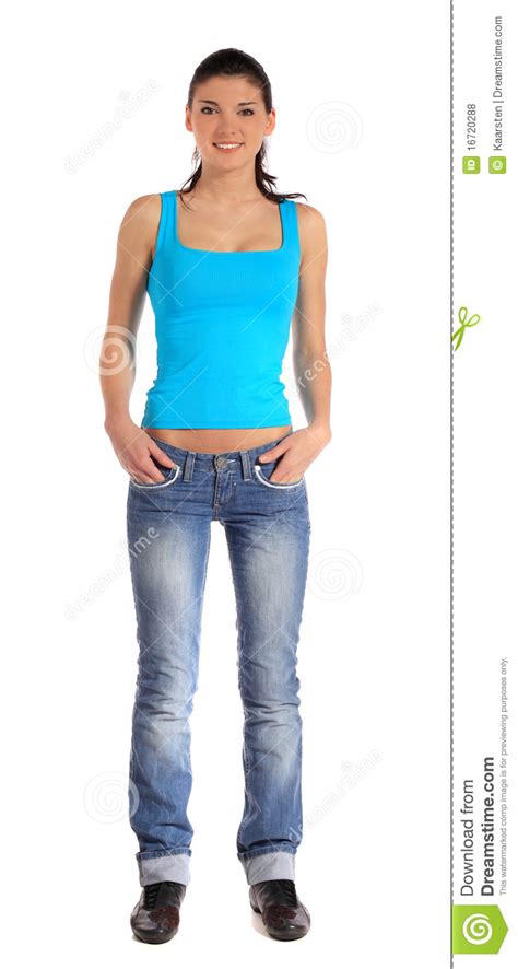 Young woman standing stock photo. Image of young, european ...