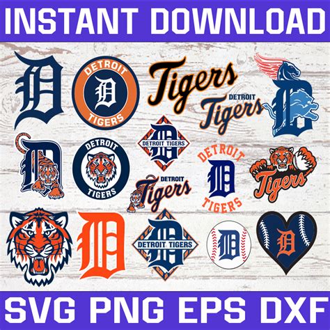 Bundle Files Detroit Tigers Baseball Team Svg Detroit Ti Inspire