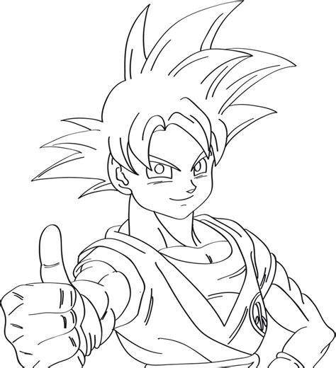 Goku Super Saiyan God Lineart Test With Tablet By Kingvegito On Deviantart