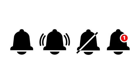 Set Of Bell Icon Notification Icon Vector Illustration Of Bell Icons