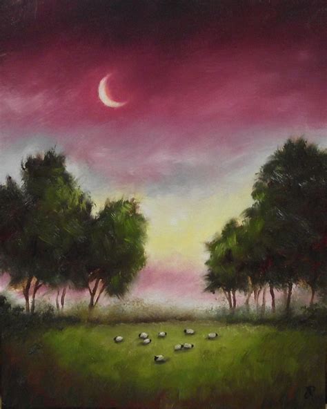 Jane Palmer Fine Art Tree Art Night Sky Painting Painting