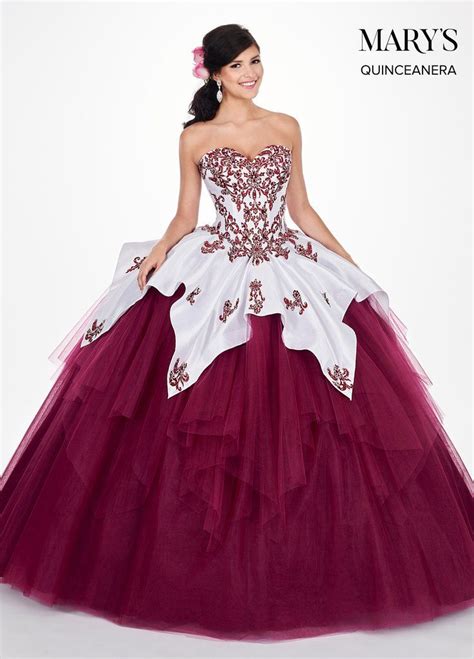 embroidered strapless quinceanera dress by mary s bridal mq2056 quince dresses gowns mary s