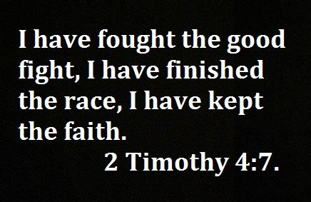 Daily Verses: 2 Timothy 4:7: