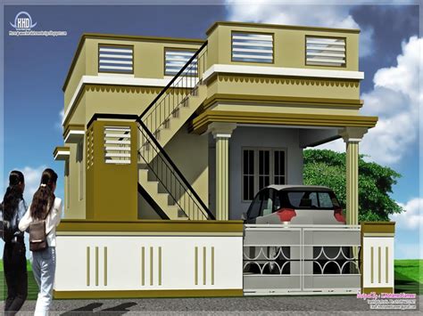 Front House Elevation Design Indian Designs Home Tamilnadu Landscaping