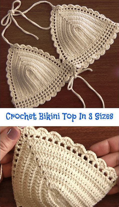 Crochet Bikini Top In Sizes Bikinis Tejidas A Crochet Bikini De