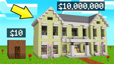 Minecraft 10 Vs 10000000 Mansion Tour House Build