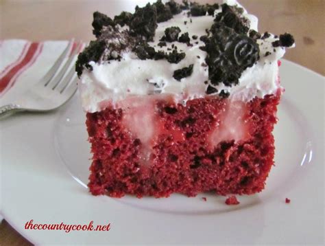 This one uses a boxed cake mix and an easy cheesecake filling! Elegant Red Velvet Poke Cake | AllFreeCasseroleRecipes.com