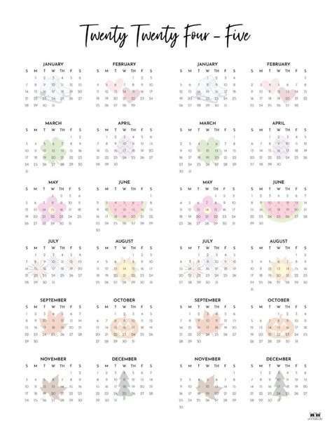 2024 2025 Two Year Calendars 10 Free Printables Printabulls