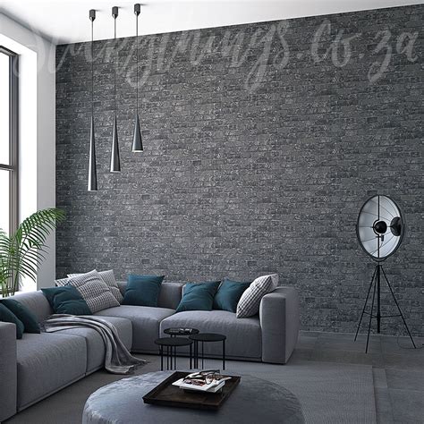 Textured Grey Brick Wallpaper Anaglypta 3d Grey Bricks Wallpaper