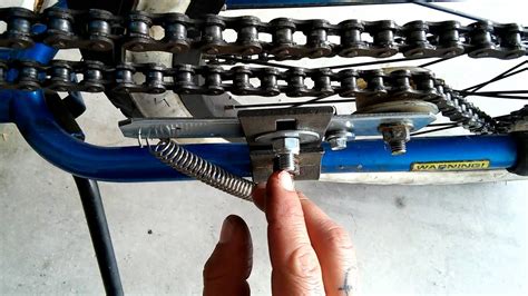 Diy Motorized Bicycle Spring Chain Tensioneridler Youtube