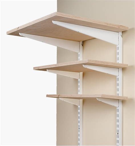 Shop shelving systems at the container store. Shelf Supports for Heavy-Duty Powder-Coat Steel Shelving ...