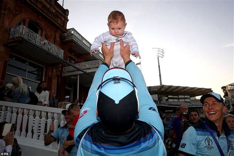 Trying to be the best father to the greatest son! CWAGs go wild! England's cricket heroes celebrate with ...