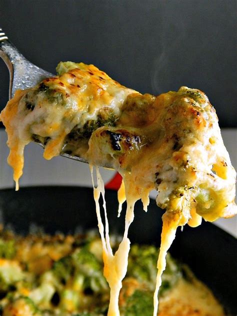 Easy Cheesy Broccoli Skillet Healthy Sweet Snacks Broccoli Recipes