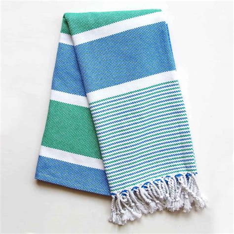 Climax Turkish Towel Blue Green Buldano UK