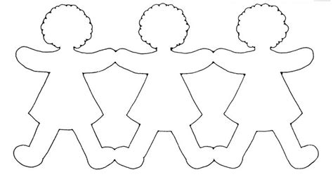 Free Printable Paper Doll Chain Template Pdf
