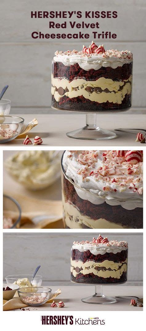 Drizzle all over the brownies. HERSHEY'S KISSES Red Velvet Cheesecake Trifle | Recipe | Desserts, Trifle desserts, Semi sweet ...
