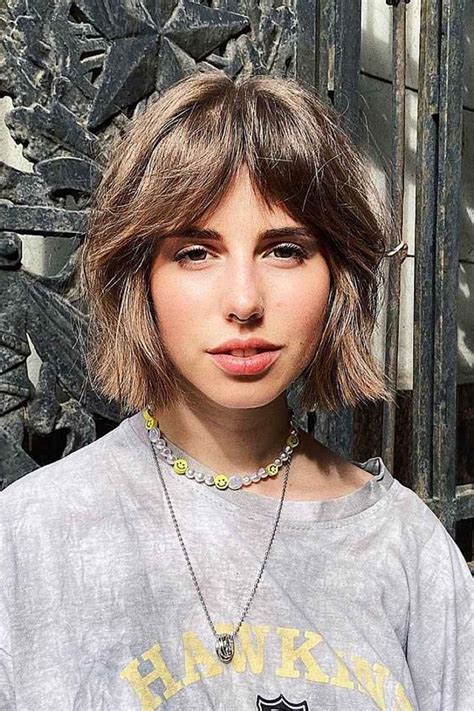 30 Best Ways To Wear Curtain Bangs With Short Hair Short Hair With