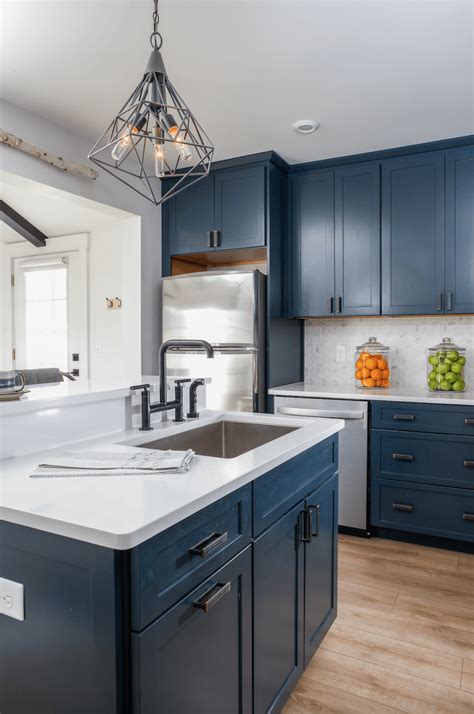 Kitchen Trend Navy Blue Cabinets Scott Mcgillivray Small Kitchen