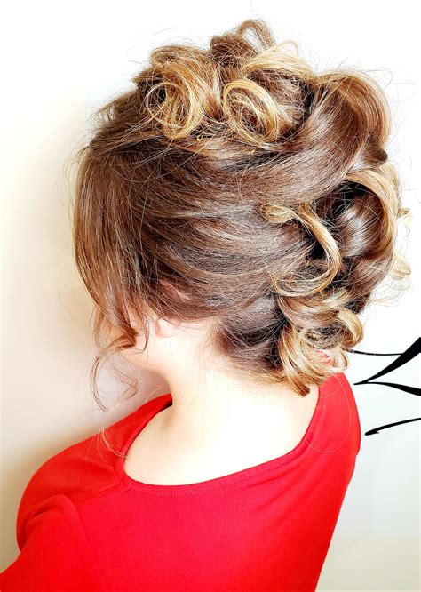 Elegant Curly Mohawk Updo Tutorial By Lillys Hairstyling Curly