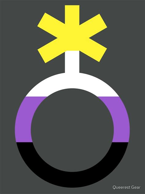 Nonbinary Pride Symbol With Nonbinary Flag Colors T Shirt By