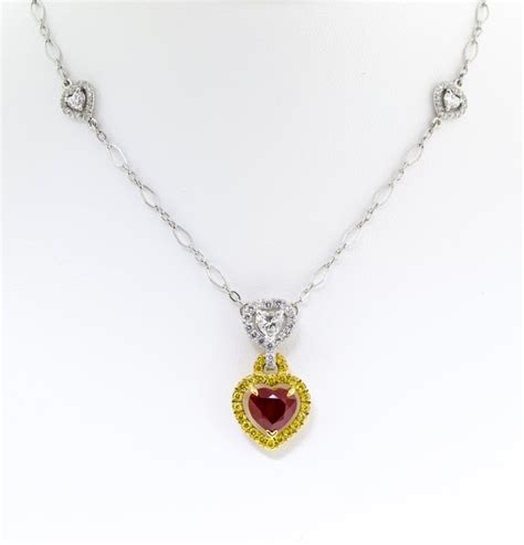 Stunning Burmese Ruby And Diamond Necklace At 1stdibs