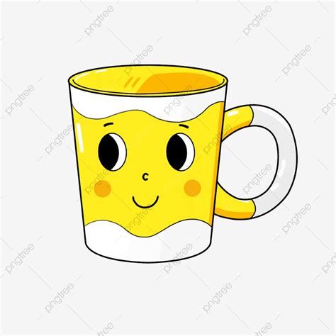 Creative Yellow Cartoon Cup Car Drawing Cartoon Drawing Cup Drawing