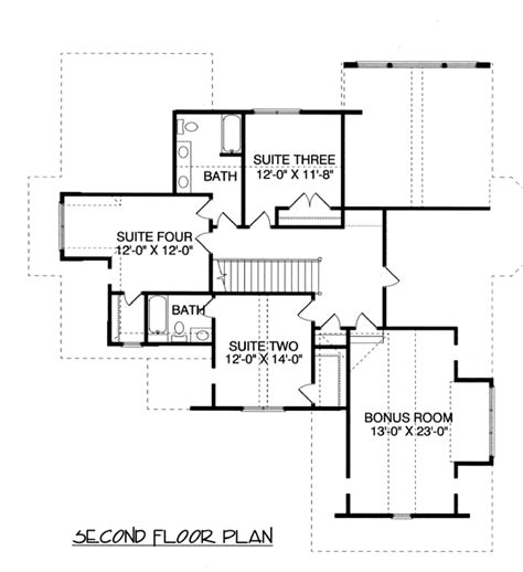 House Plan 53817 Craftsman Style With 2916 Sq Ft 4 Bed 3 Bath 1