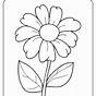 Simple Flower Coloring Pages Printable Free