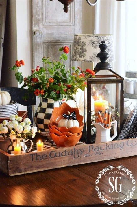 Discover the best designs for 2021 and try out your favorites! FALL KITCHEN TABLE CENTERPIECE - StoneGable | Fall kitchen ...