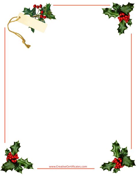 Free Christmas Border Templates Customize Online Or Print As Is