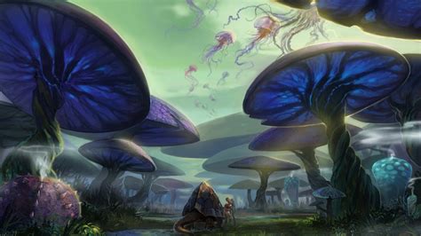 Fantasy Art Magic Mushrooms Wallpapers Hd Desktop And