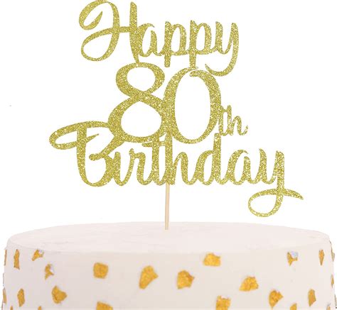 Happy 80th Birthday Cake Topper 80th Birthday Cake Topper