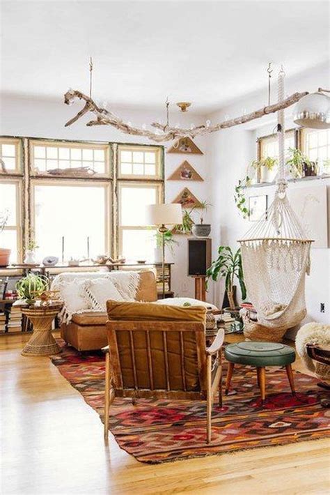 Elegant Bohemian Style Living Room Decoration Ideas 07 Bohemian Style