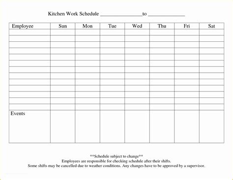 Just fancy it by voting! Restaurant Work Schedule Template Free Of Employee Shift ...