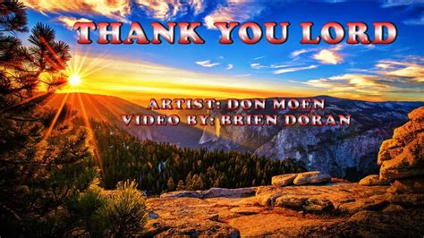 Thank You Lord Don Moen With Lyrics Youtube