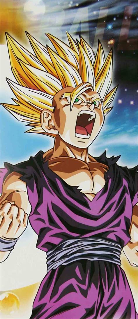 When fighting super saiyan trunks (with the tied back hair) and he executes a finish buster, he says it in japanese, similar to dragon ball z. DRAGON BALL Z WALLPAPERS: Teen Gohan super saiyan 2
