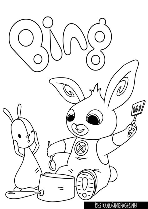 Bing Bunny Coloring Pages Free Printable Coloring Pages