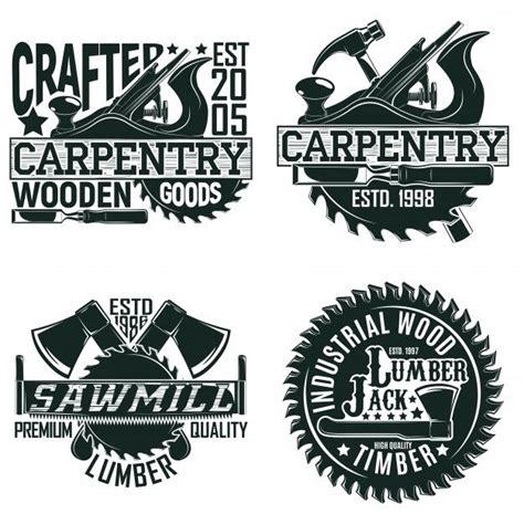 Logotipo Vintage In 2020 Woodworking Logo Intarsia Woodworking