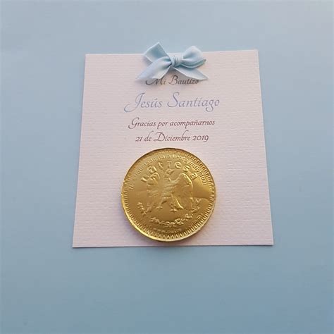 Bolo Para Bautizo Con Moneda De Chocolate Petite Azul Ondine