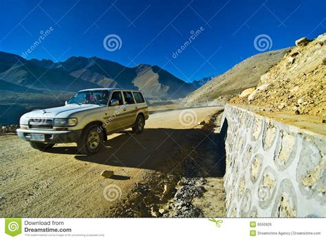 Vehicle On Mountain Road Stock Photo Image Of Roadway 6550926