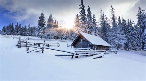 Winter Snow House Wallpapers Hd Desktop And Mobile Backgrounds