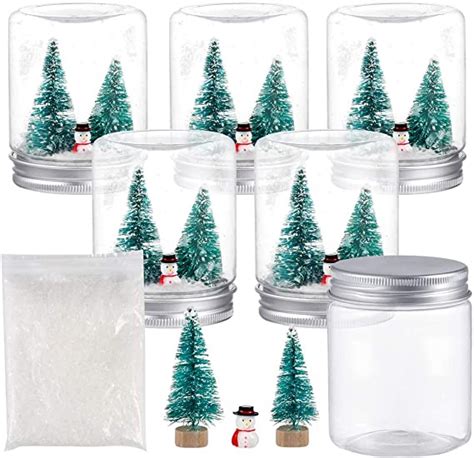 Diy Shatterproof Snow Globes Kit For Christmas Decoration