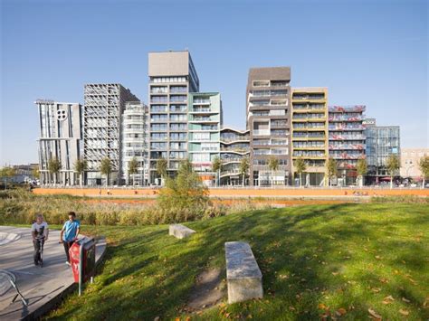 Modern Architecture In Dutch City Lelystad Capital Of Flevoland In