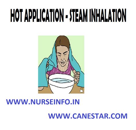 Steam Inhalation Hot Application Nurse Info Steam Inhalation Hot