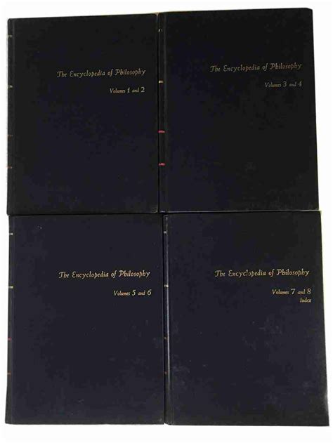 Buy The Encyclopedia Of Philosophy 8 Volume Set Bound In 4 Volumes