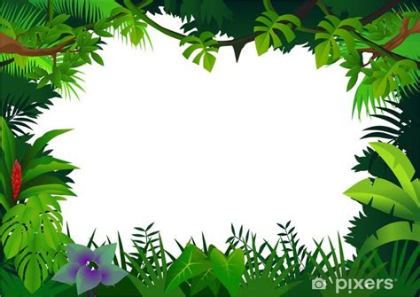 Wall Mural Forest Frame Background Pixersuk