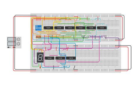 Circuit Design Displey De 7 Segmentos Con Compuertas Logicas Tinkercad
