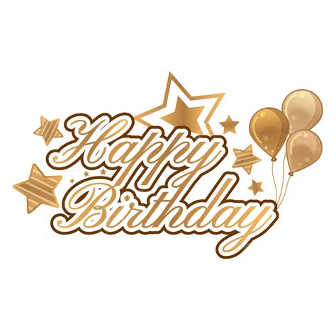 Happy Birthday Text Vector Png Images Happy Birthday Golden Text