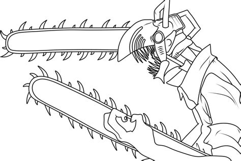 Free Chainsaw Man Coloring Page Free Printable Coloring Pages For Kids